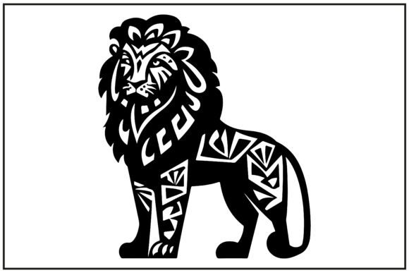 Download Tribal Lion Silhouette ,Animal,Majestic - Premium Resources