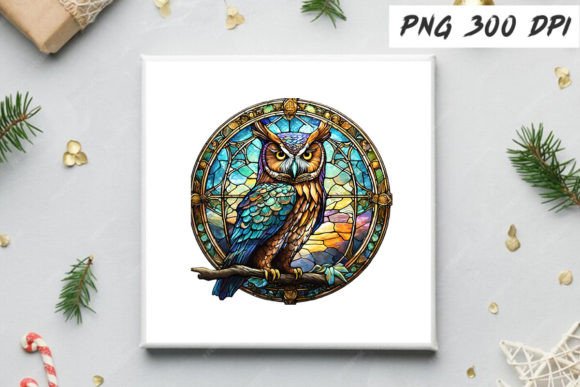 Download Stained Glass Owl Sublimation Clipart - Owl sublimation Collection