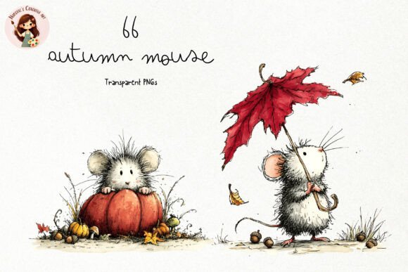 Download Cute Autumn Harvest Mouse PNG Clipart - Cute Collection