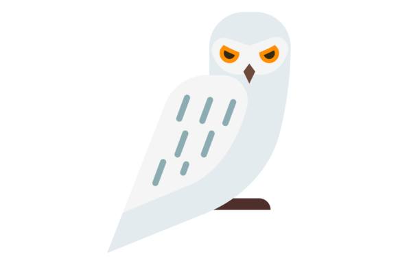 Download White Owl Icon. Cute North Bird in Simpl - Cute Collection