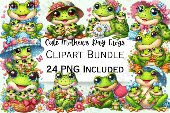 Download Cute Mother's Day Frogs Clipart - Cute Collection
