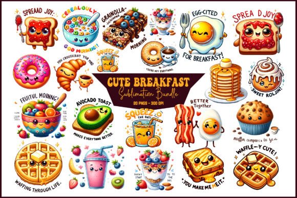 Download Cute Breakfast Clipart Bundle - Cute Collection