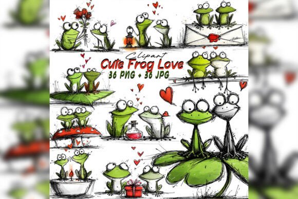 Download Cute Frog Clipart for Valentine's Day - Cute Collection