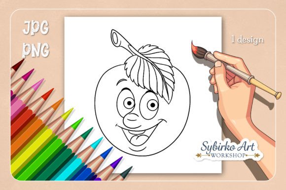 Download Cute Apple Kids Coloring Page - Cute Collection