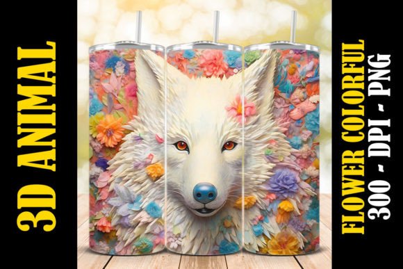 Download 3D White Wolf Tumbler 3 - White wolf Collection