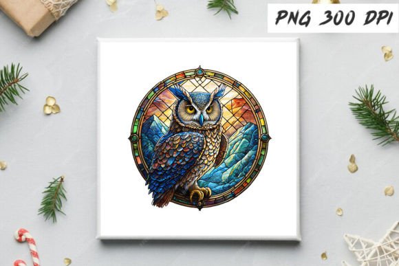 Download Stained Glass Owl Sublimation Clipart - Owl sublimation Collection