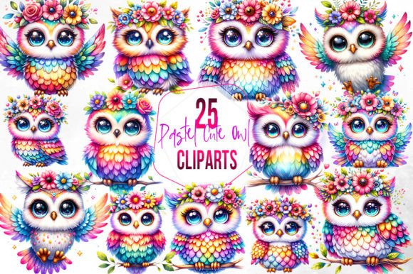 Download Pastel Watercolor Owl Sublimation - Owl sublimation Collection