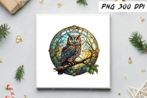 Download Stained Glass Owl Sublimation Clipart - Owl sublimation Collection