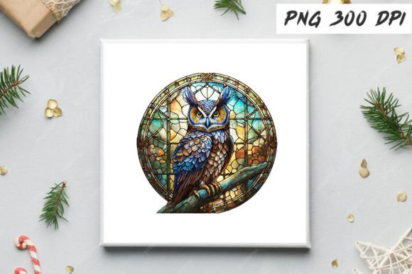 Download Stained Glass Owl Sublimation Clipart - Owl sublimation Collection