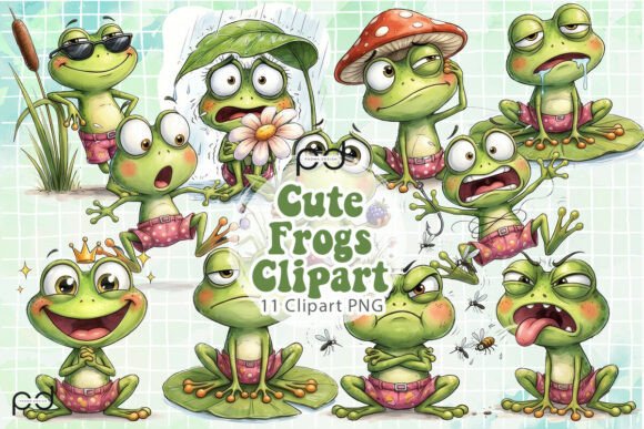 Download Cute Frogs Clipart Graphics - Cute Collection