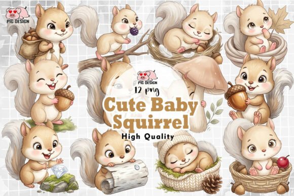 Download Cute Baby Squirrel Clipart PNG - Cute Collection