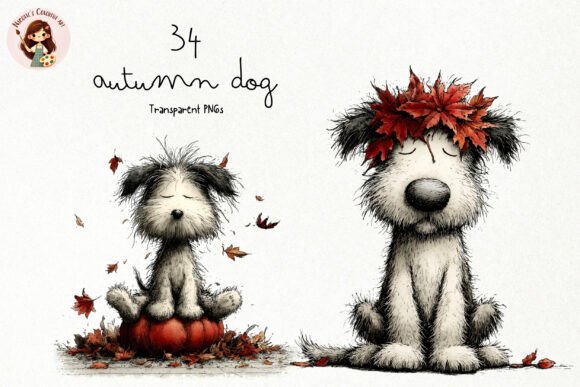 Download Cute Autumn Harvest Dog PNG Clipart - Cute Collection