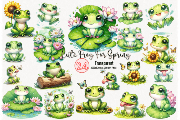 Download Cute Frog for Spring Clipart - Cute Collection