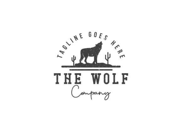 Download Wild Wolf on the Desert Logo Design - Wild wolf Collection