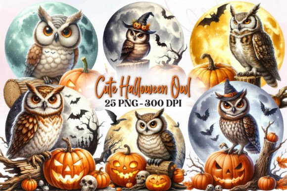 Download Cute Halloween Owl Sublimation Clipart - Owl sublimation Collection
