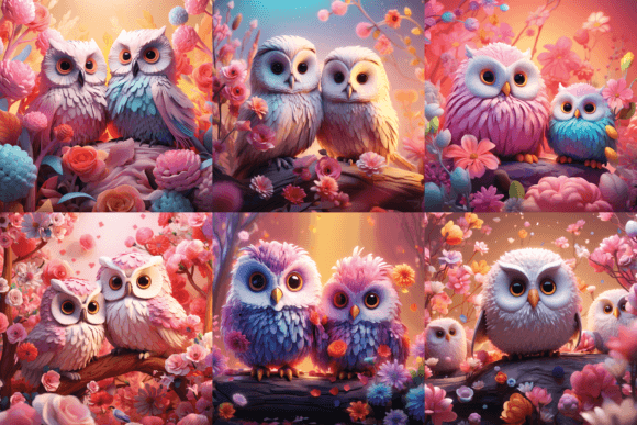 Download 3D Colorful Cute Owl Printable Images - Cute Collection