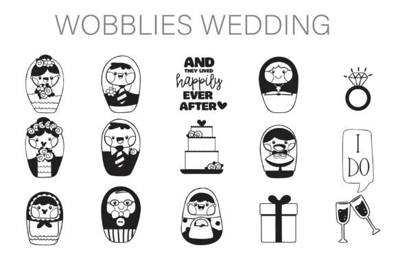 Download Wobblies Wedding Dingbats - Wedding Collection