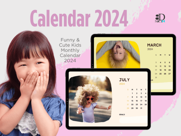 Download Cute and Fun Kids Wall Calendar 2024 - Cute Collection