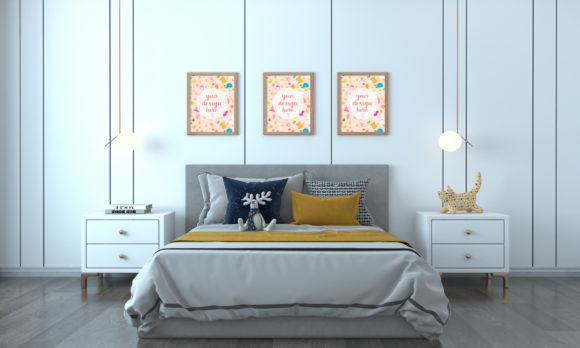 Download A Modern Minimalist Kids Bedroom Mockup - Bedroom mockup Collection