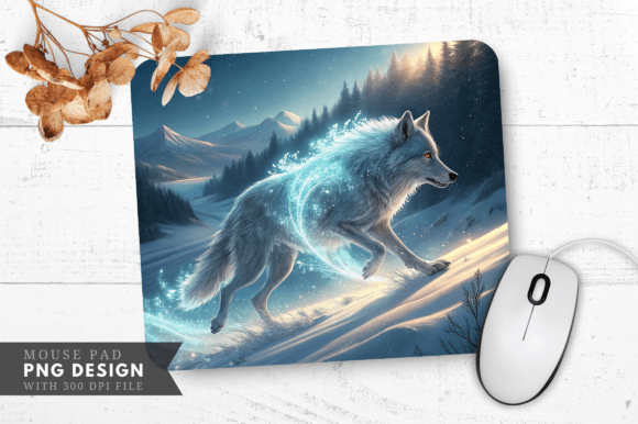 Download Frosty Trail of the Enchanted Wolf Mouse - Enchanted wolf Collection