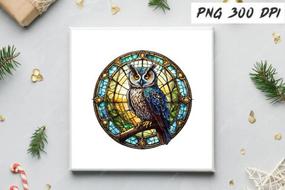 Download Stained Glass Owl Sublimation Clipart - Owl sublimation Collection