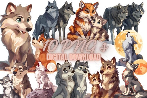 Download Cute Wolf Clipart, PNG 5S-51 - Cute Collection