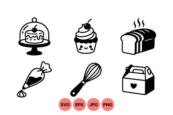 Download Cute Bakery Dessert Clipart Set - Cute Collection