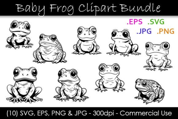 Download Cute Baby Frog SVG Bundle - Baby Frogs - Cute Collection