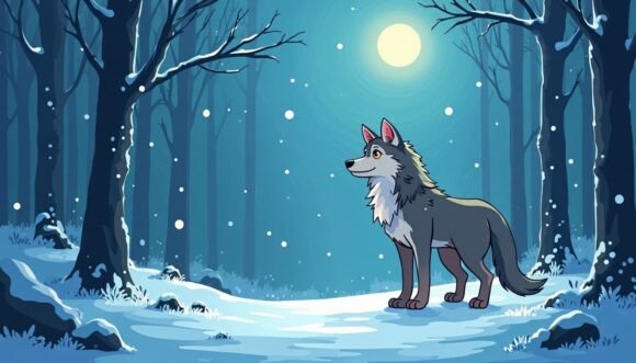 Download 🎄 Enchanted Wolf in Snowy Forest - Enchanted wolf Collection