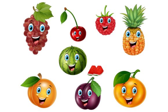 Download Cute Cartoon Fruits Mascot Bundle - Cute Collection