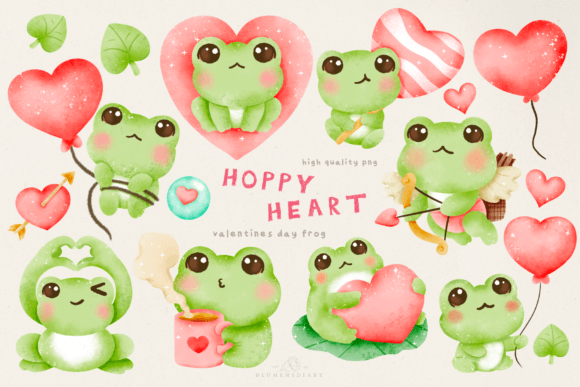 Download Cute Frog Watercolor Valentines Day - Cute Collection