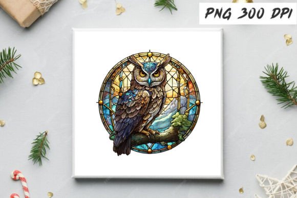 Download Stained Glass Owl Sublimation Clipart - Owl sublimation Collection