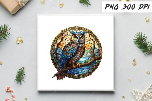 Download Stained Glass Owl Sublimation Clipart - Owl sublimation Collection