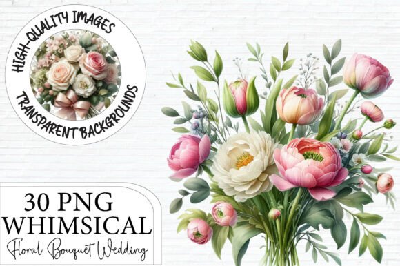 Download Whimsical Floral Bouquet Wedding Clipart - Wedding Collection