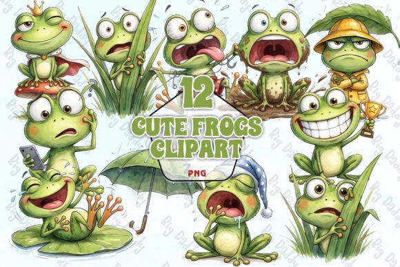 Download Cute Frogs Clipart PNG - Cute Collection
